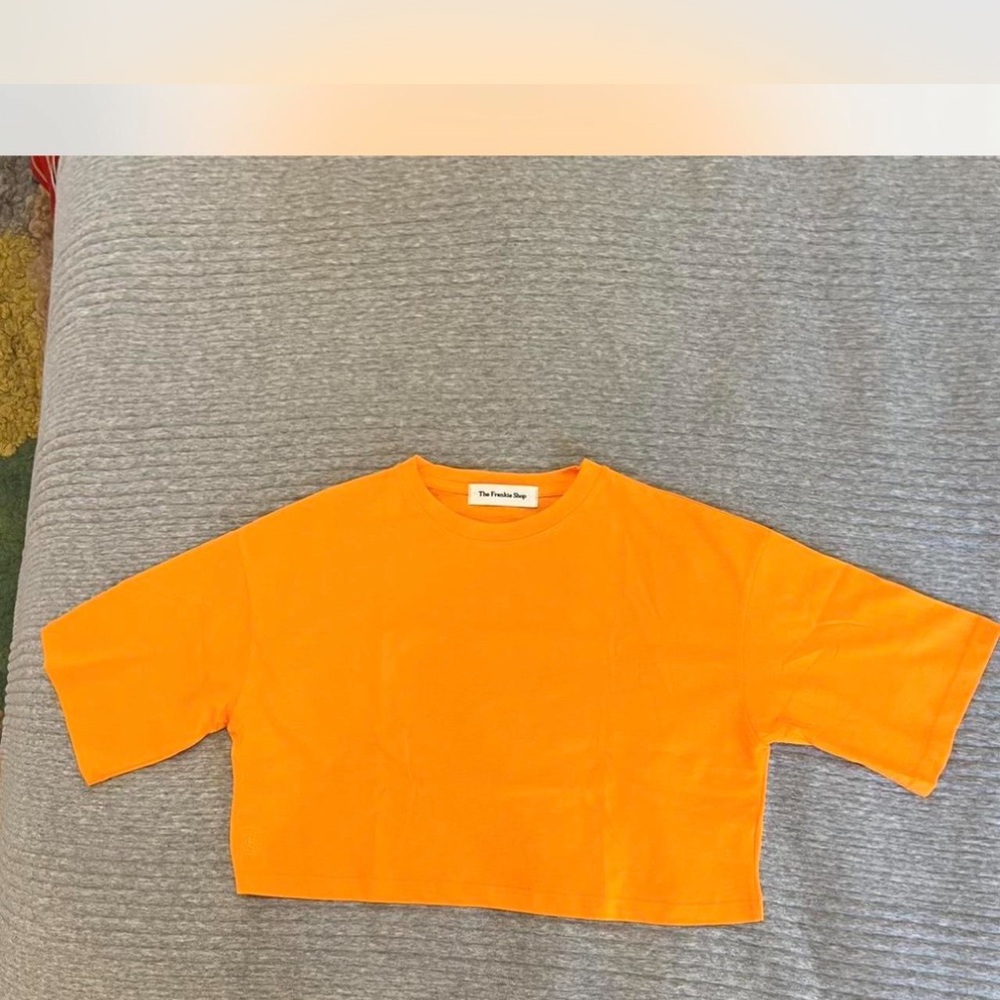 The Frankie Shop Orange Crop Top